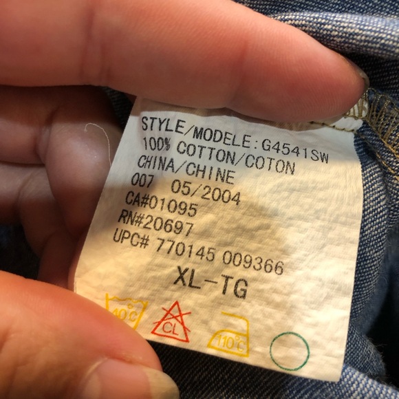 Vintage Dickies Denim Snap Button Shirt Ling Sleeve XL Cotton - Picture 14 of 15